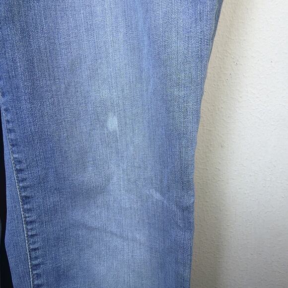 Eddie Bauer womens tall 14 curvy Straight Stretch Acid Wash Denim Blue Jeans - Picture 4 of 11